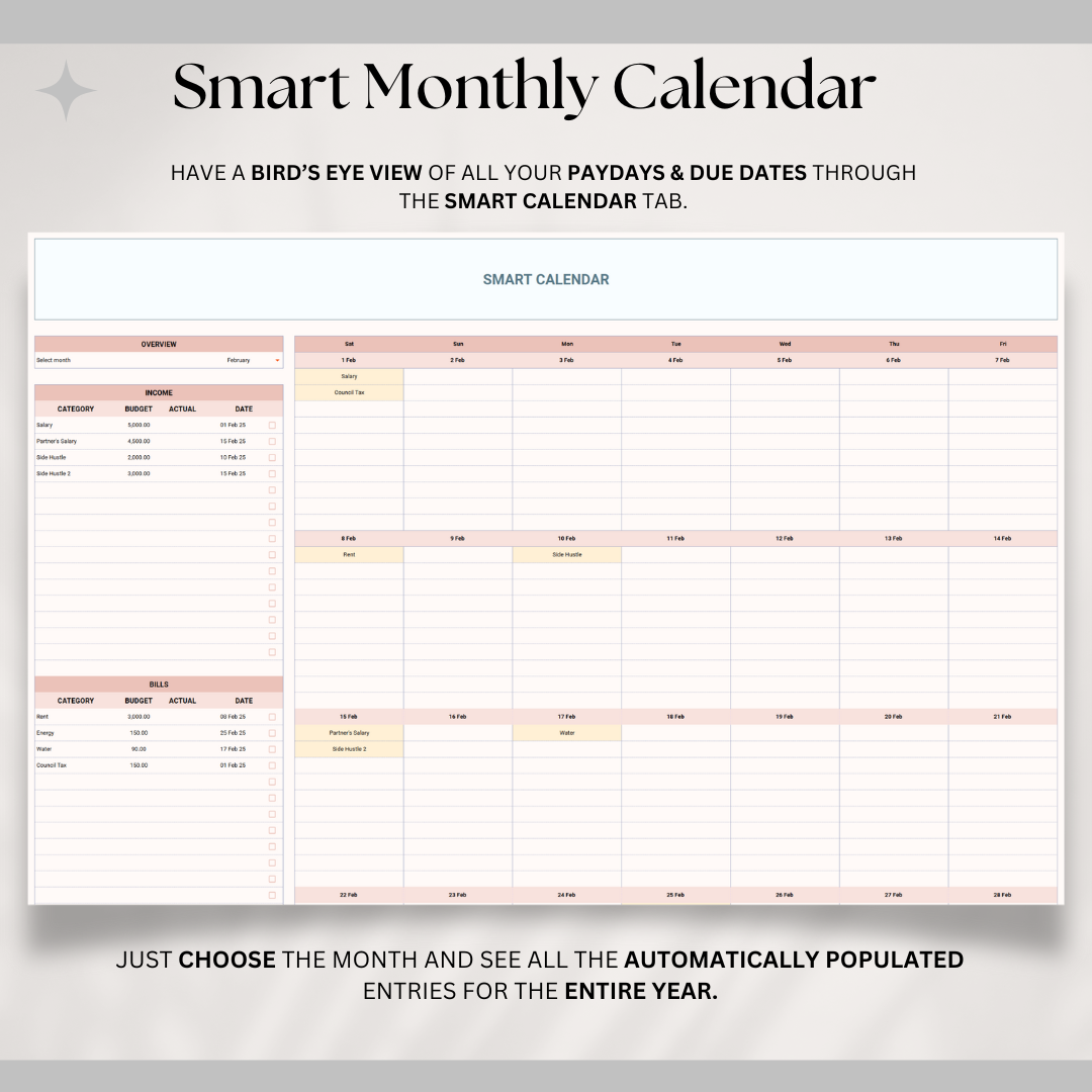 50/30/20 Annual Budget Planner