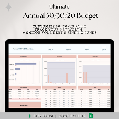 50/30/20 Annual Budget Planner